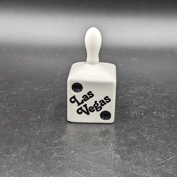 Vintage Small Las Vegas souvenir Ceramic dice bell - Picture 10 of 10